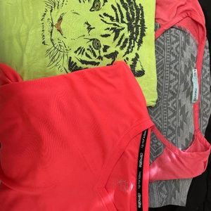 Neon, classy red and black casual wear